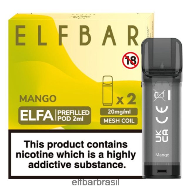 cápsula pré-cheia elfbar elfa - 2ml - 20mg (2 embalagens) J6BBBF118 manga