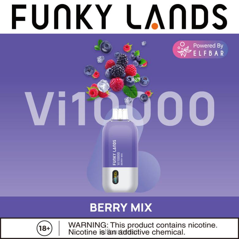 ELFBAR Funky Lands vape descartável vi10000 puffs 4TDFF159 mistura de frutas vermelhas